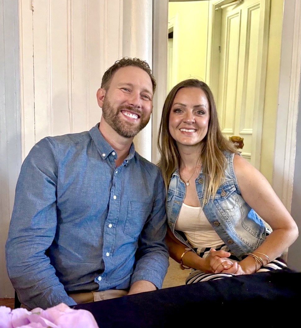 Kyle Weiss with his wife, Melissa